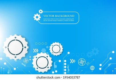 Vector technology background.abstract gears futuristic style