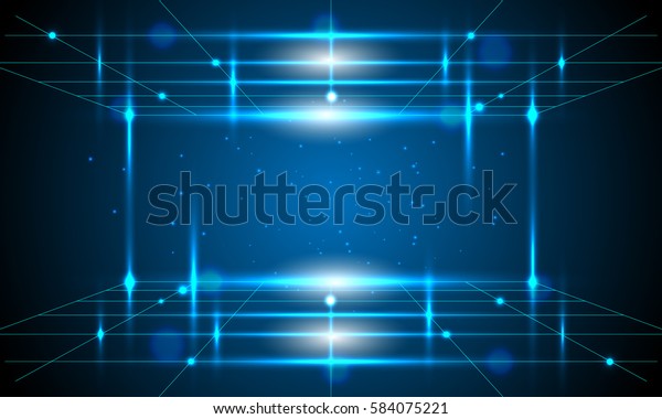 Vector
technology blue lines and abstract
background.