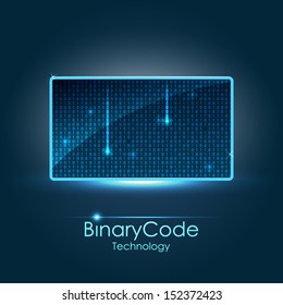 Vector technology business background. Binary code