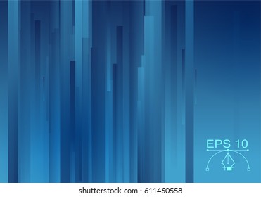 Vector technology business background from blue stripes.