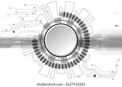 Concepto de comunicación de placa de circuito de tecnología de Vector para el fondo