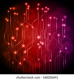 Vector technology circuit colorful abstract background.