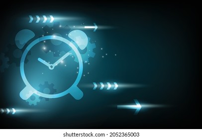 Vector technology clock time speed concept