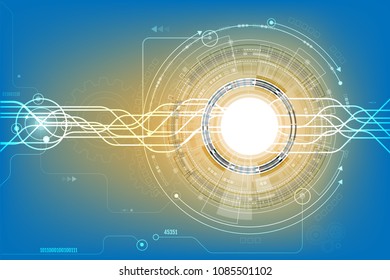 Vector technology communication for business background concept 