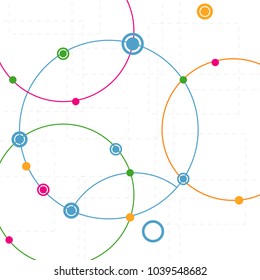 Vector technology concept. Connected Lines and dots. Network sign