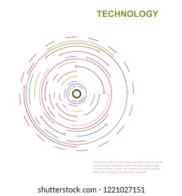 Vector technology concept. Connected Lines and dots. Network sign