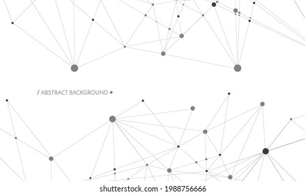 Vector technology concept. Connected Lines and dots. Network sign. Geometric connected abstract background.