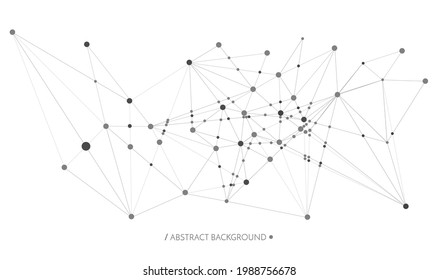 Vector technology concept. Connected Lines and dots. Network sign. Geometric connected abstract background.