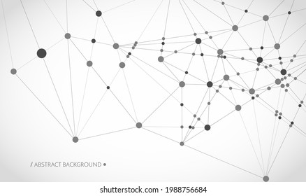 Vector technology concept. Connected Lines and dots. Network sign. Geometric connected abstract background.
