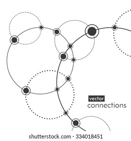 Vector technology concept. Connected Lines and dots. Network sign