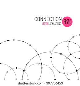 Vector technology concept. Connected Lines and dots. Network sign