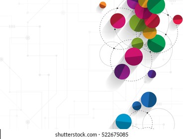 Vector technology concept. Connected Lines and dots. Network sign