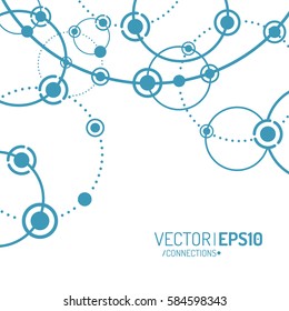 Vector technology concept. Connected Lines and dots. Network sign