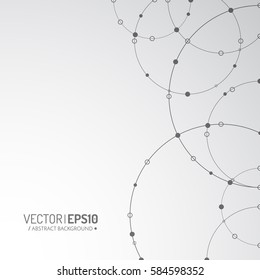Vector technology concept. Connected Lines and dots. Network sign