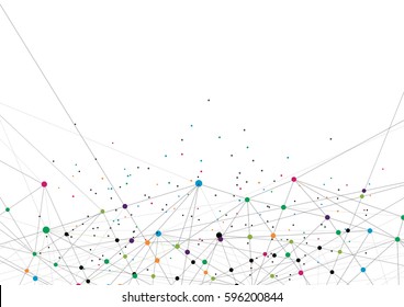 Vector technology concept. Connected Lines and dots. Network sign