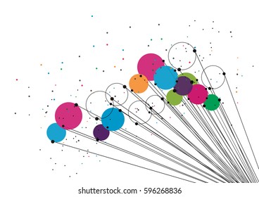 Vector technology concept. Connected Lines and dots. Network sign