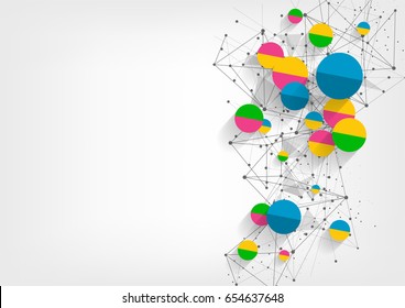 Vector technology concept. Connected Lines and dots. Network sign