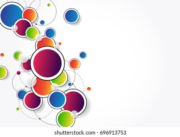 Vector technology concept. Connected Lines and dots. Network sign