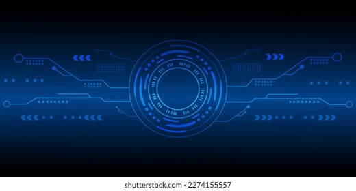 Vector in technology concept on a dark blue background.