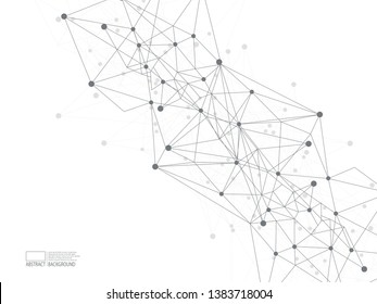 Vector technology conceptual poster with multiple isolated on white background. DNA chane connections, gene symbols backdrop, deoxyribonucleic acid thread-like chain vector illustration