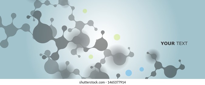 Vector technology connect lines and dots on simple banner background