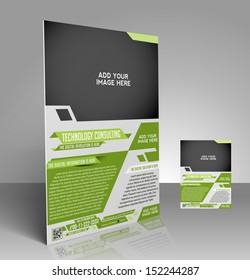 Vector Technology Consulting Flyer, Magazine Cover & Poster Template 