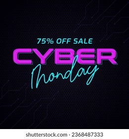 Vector technology cyber monday sale background 