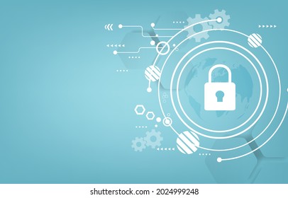 Vector technology cyber security background. 