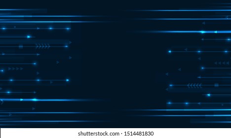 Vector technology design on dark blue color background .
