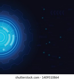Vector technology digital with concept Hi-tech futuristic technology background. 