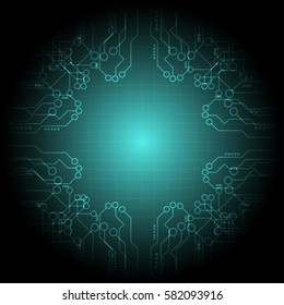 Vector technology digital system illustration