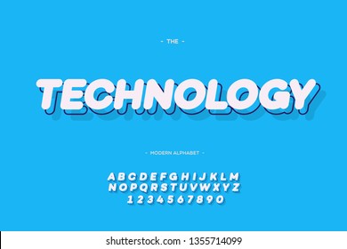 Vector technology font 3d bold slanted style modern typography for decoration, logotype, poster, t shirt, book, card, sale banner, printing, industrial. Cool typeface. Trendy alphabet. 10 eps