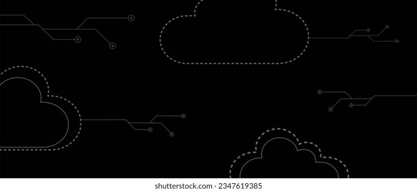 Vector Technology Future Background Metaverse Concept of Future digital technology metaverse, Black and White eps10 Vector Banner Template. Black and White Background Template. Virtual Reality Concept