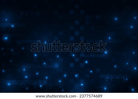 Vector technology futuristic geometric. Hi- tech blue bacground.	