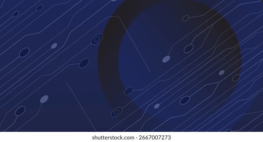 Vector technology futuristic internet dark black background, blue abstract cyber information communication, Ai big data science, innovation future tech, style