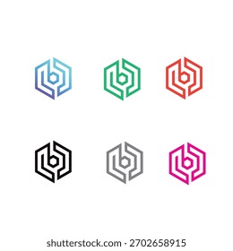 vector technology hexagon icon logo