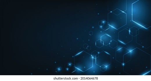 Vector technology with hexagones geometric bacground.