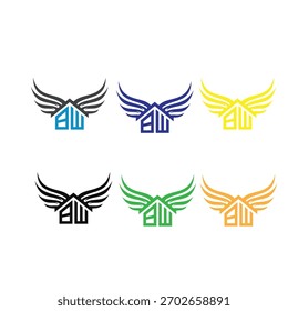 vector technology home design logo