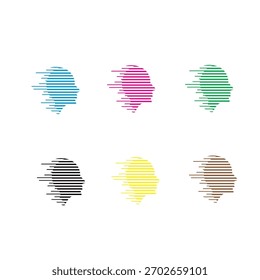 tecnologia de vetor ícone face linha design