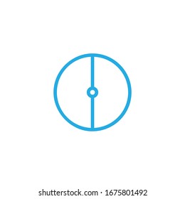 Vector technology icon. Network, internet, tech, communication symbol. Circle technology logo