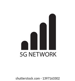 Vector technology icon network sign 5G. Illustration 5g internet symbol in flat line minimalism style. - Vector