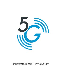 Vector technology icon network sign 5G. internet symbol style.