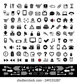 vector technology icon set for website 