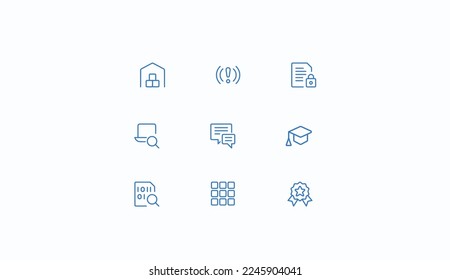 Vector Technology Icons set for Business 