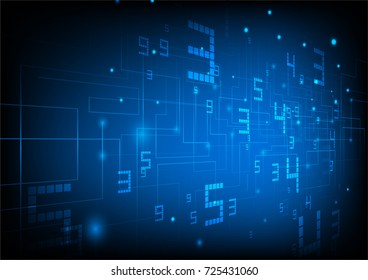 Vector technology illustration, digital number concept