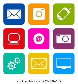 Vector Technology Internet Communication Icons Set 