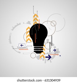 Vector technology lamp design.
