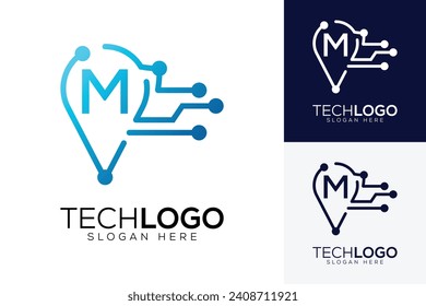 
Vektorgrafik-Buchstabe m Logo