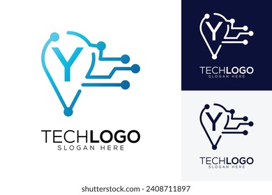 vector technology letter y logo