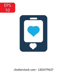 Vector technology mobile phone icon. mobile illustration in flat style